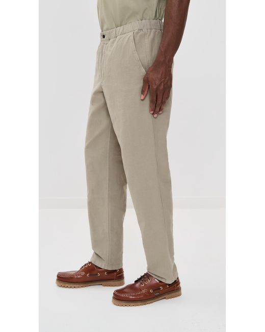 Norse Projects Natural Ezra Relaxed Cotton Linen Trousers for men