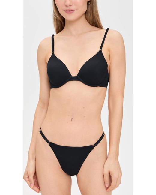 Natori Black Verge Adjustable String Thong