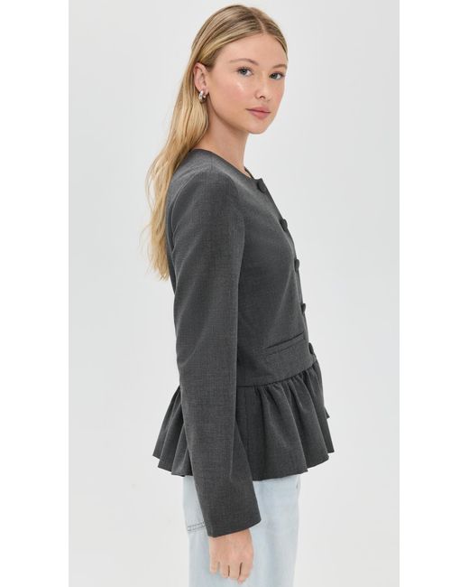 Wayf Black Blakely Peplum Jacket