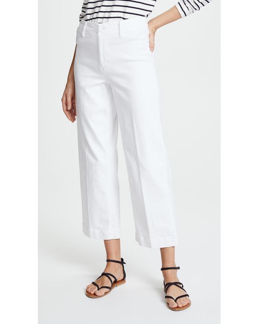 PAIGE Nellie Culotte Jeans in White | Lyst Canada