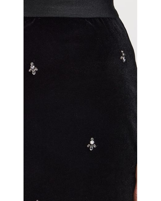 Le Superbe Black Embellished Liza Skirt