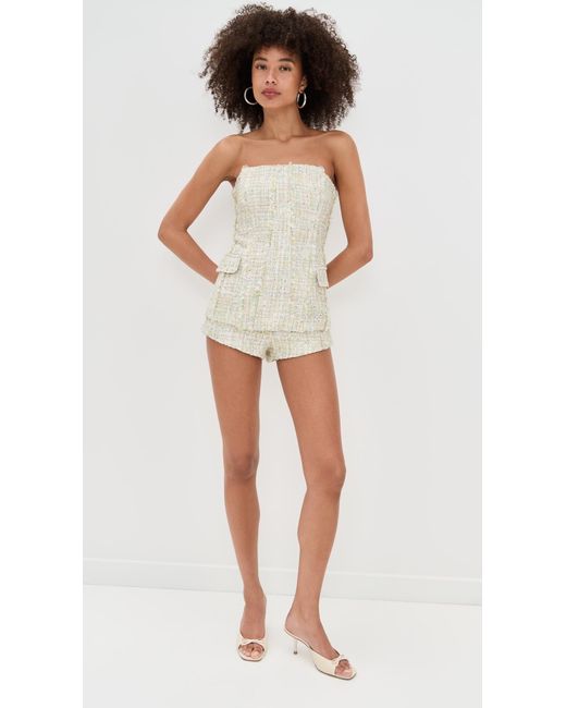 Line & Dot White Clover Shorts