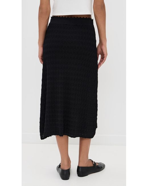 Sea Black Rue Knit Midi Skirt