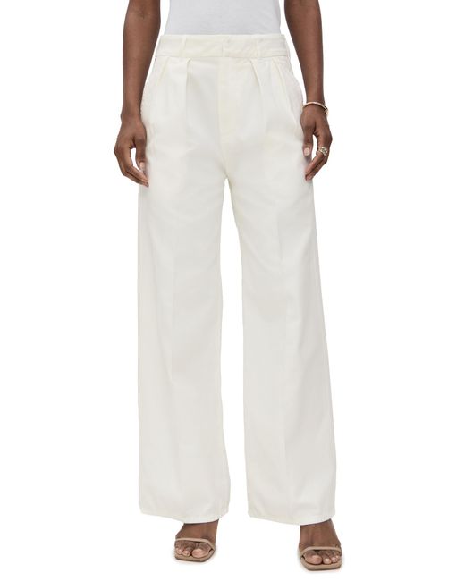 Citizens of Humanity White Petra Pleated Trousers