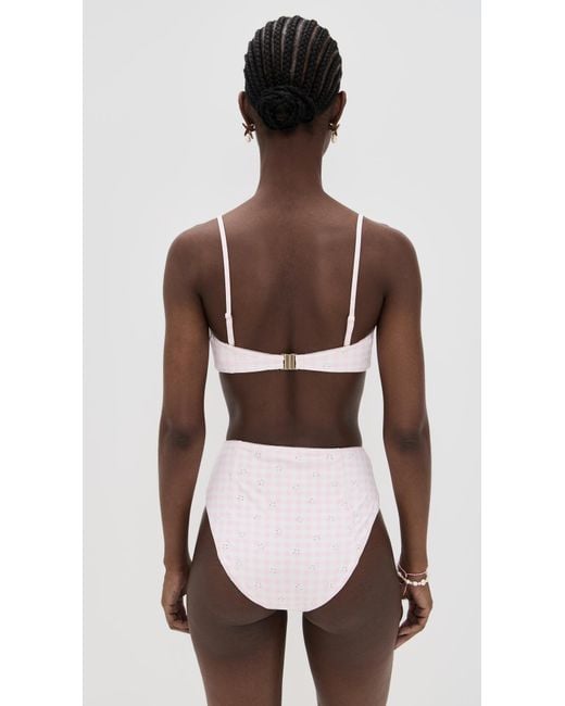 LoveShackFancy Brown Zofia Bikini Set
