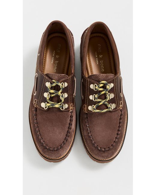 Rag & Bone Brown Cameron Boat Shoes
