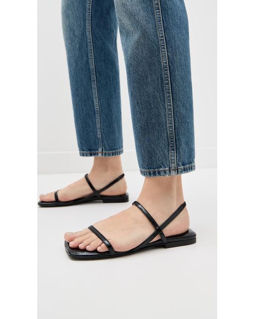 Anine Bing Black Hilda Flat Sandals