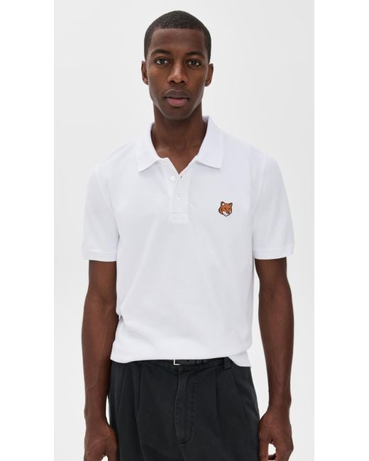 Maison Kitsuné White Fox Head Patch Regular Polo for men