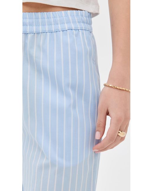 Enza Costa Blue Poplin Resort Pants