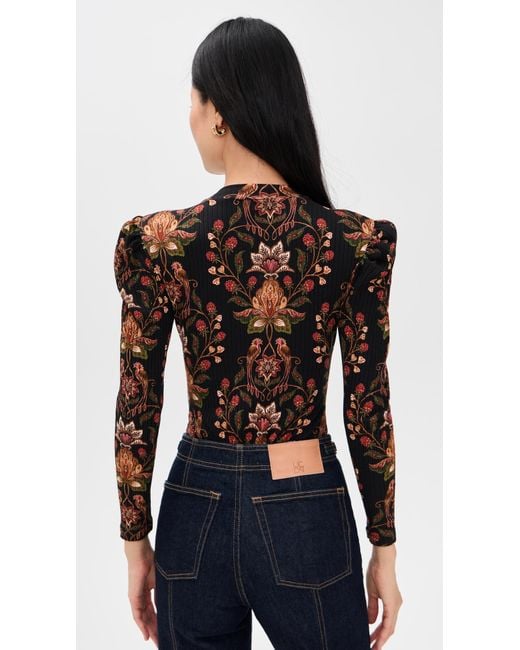 Farm Rio Black Thong Bodysuit