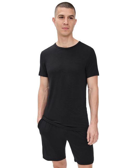 Calvin Klein Black Ultra Soft Modal Sleep Crew Neck T-Shirt for men