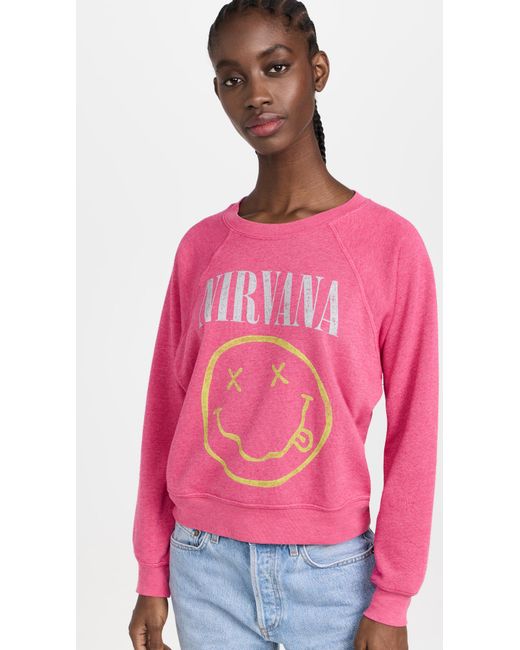 Daydreamer Nirvana Sweatshirt in Pink Lyst