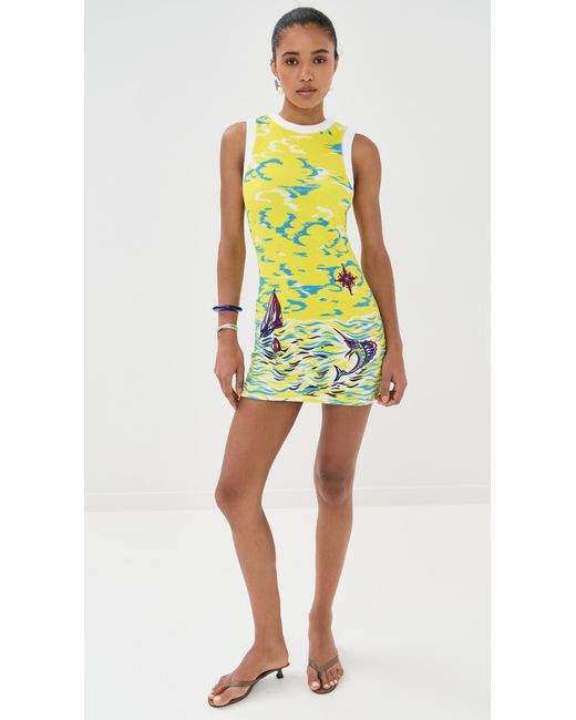 Staud Yellow Como Dress