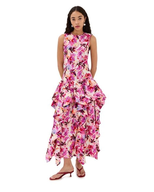 Ulla Johnson Red Mural Dress