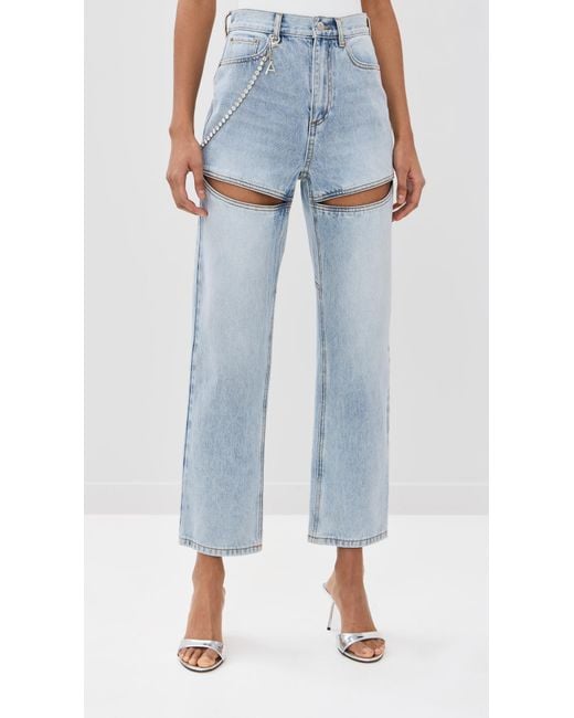 Area Blue Slit Jeans