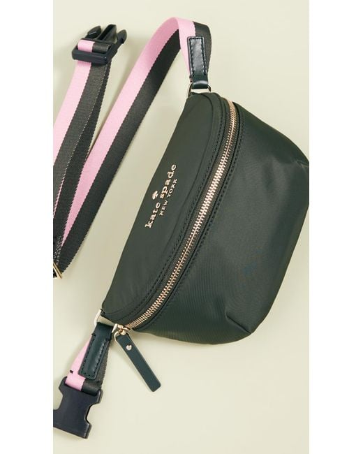 Kate Spade Watson Lane Varsity Stripe Betty Belt Bag in Green | Lyst