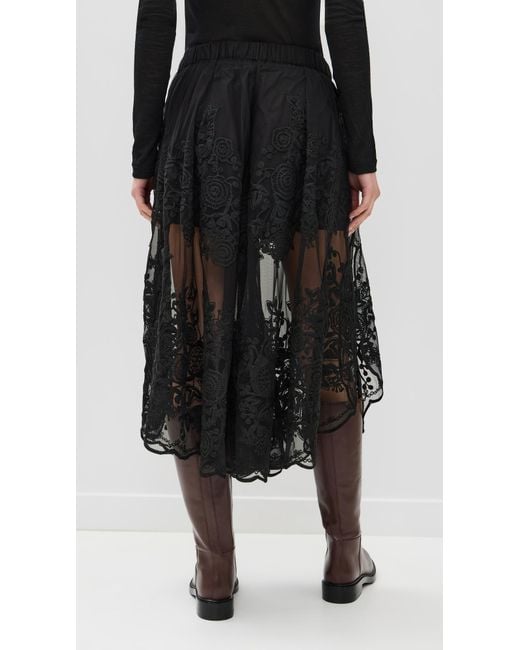 Sea Black Arielle Lace Flared Pants
