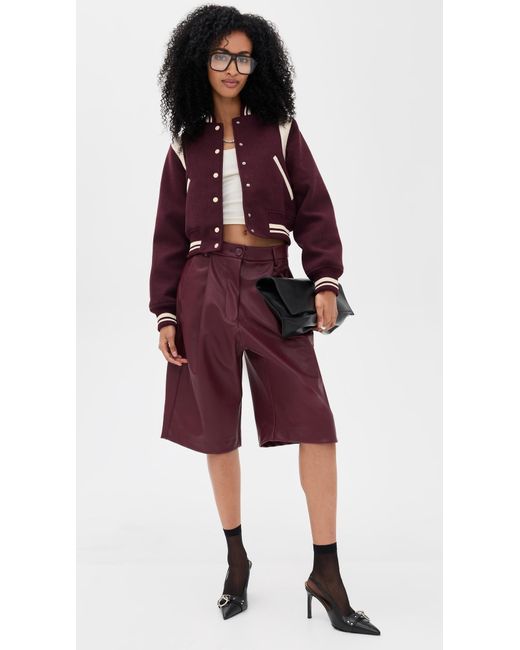 Blank NYC Red Smart Move Bomber Jacket