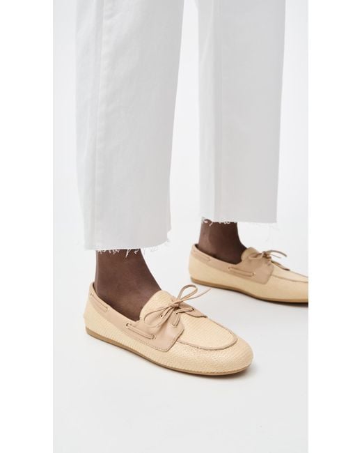 Sperry Top-Sider White Raffia Slim Boat Shoes