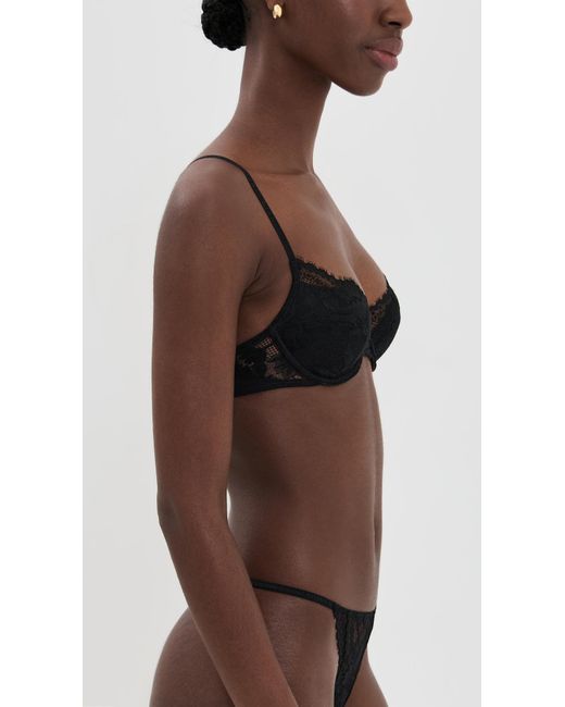 Natori Black Fleur Lightly Lined Underwire Bra