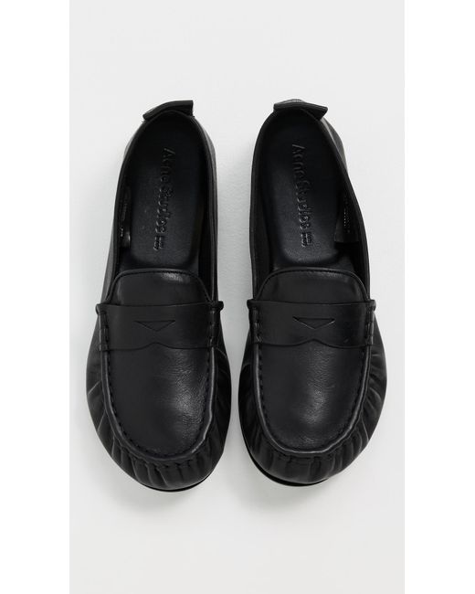 Acne Black Leather Flats