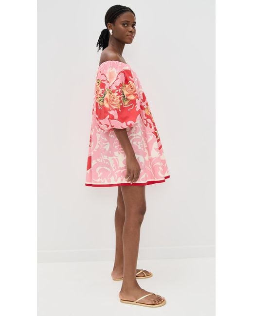Camilla Pink Off Shoulder Puff Dress