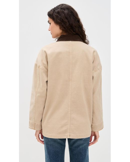 Faherty Brand Natural Sunwashed Canvas Barn Jacket