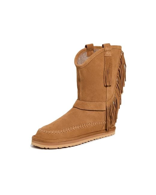 Free People Faye Fringe Pull On Slipper Boots | Lyst