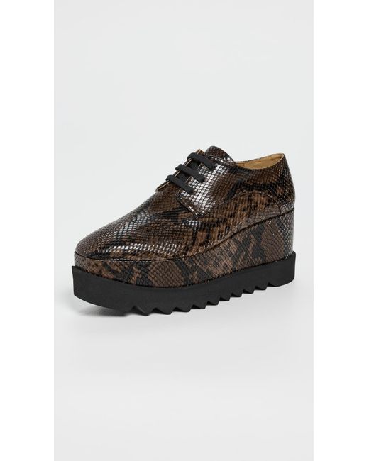 Stella McCartney Black Snake Print Elyse Alter Mat Sneakers