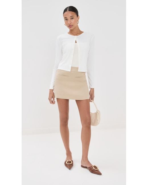 Veronica Beard Natural Alvara Skort