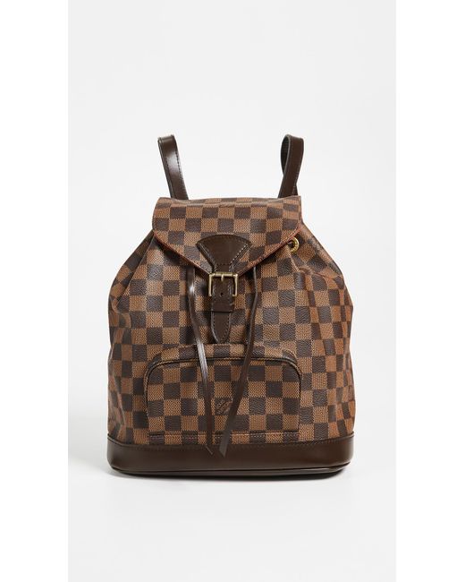 What Goes Around Comes Around Multicolor Louis Vuitton Montsouris Damier Ebene Backpack