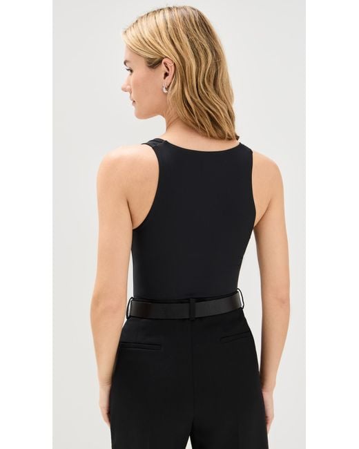 Stylest Black Square Neck Bodysuit