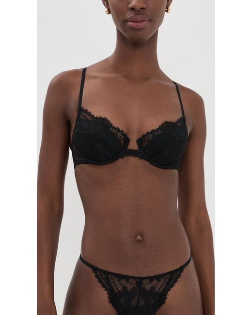 Natori Black Fleur Lightly Lined Underwire Bra