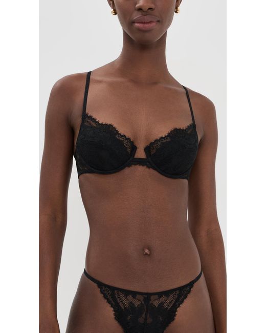 Natori Black Fleur Lightly Lined Underwire Bra