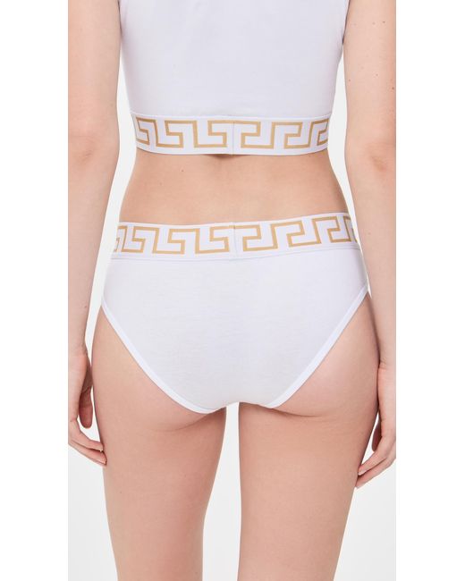 Versace White Logo Jersey Underwear