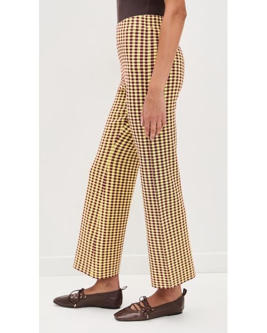 Le Bos Natural Gingham Flare Pants