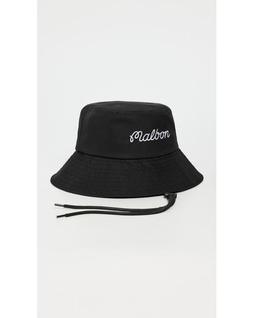 Malbon Golf Black Bucket Hat for men