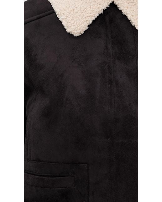 Velvet Black Juno Faux Suede Jacket