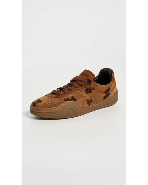 Acne Brown Bars Bear Print Winter Sneakers