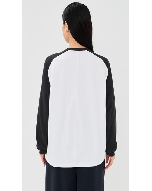 Tibi Black Perfect Sculpted Baseball Tee