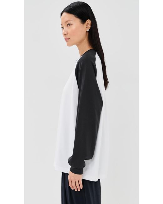 Tibi Black Perfect Sculpted Baseball Tee