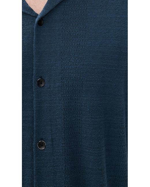 Rag & Bone Blue Zuma Pointelle Avery Shirt for men