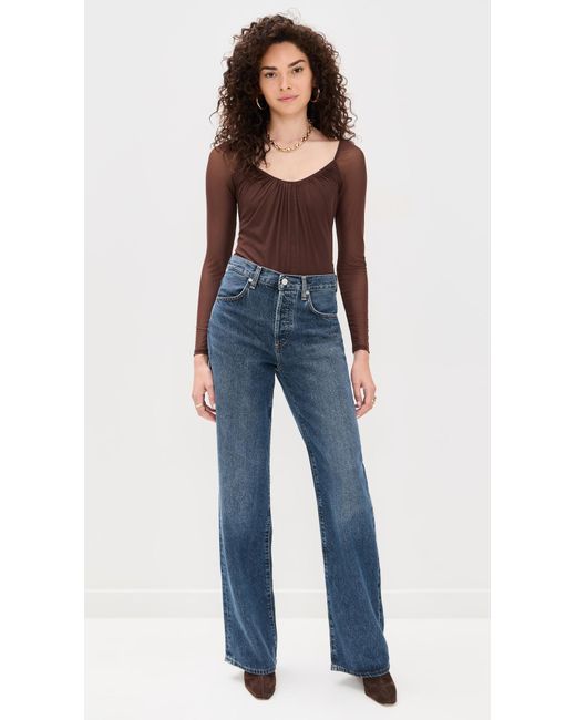 L'Agence Black Gwendolyn Thong Bodysuit