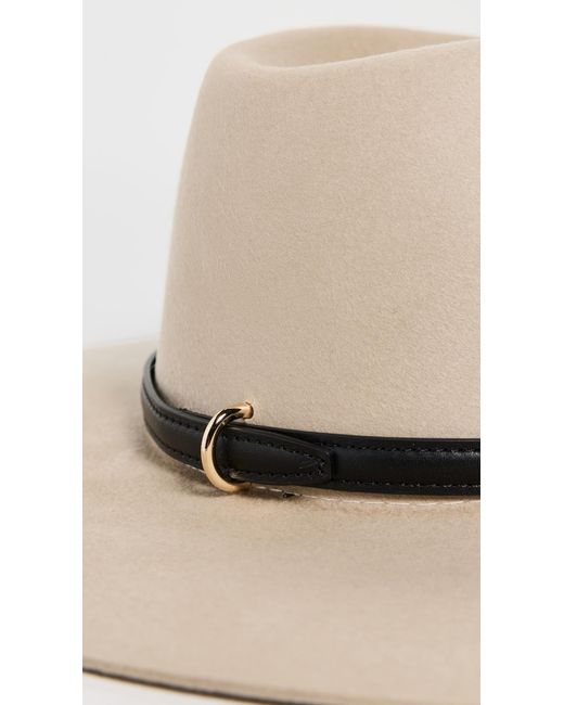 Janessa Leone White Beck Hat Structured Wool Fedora