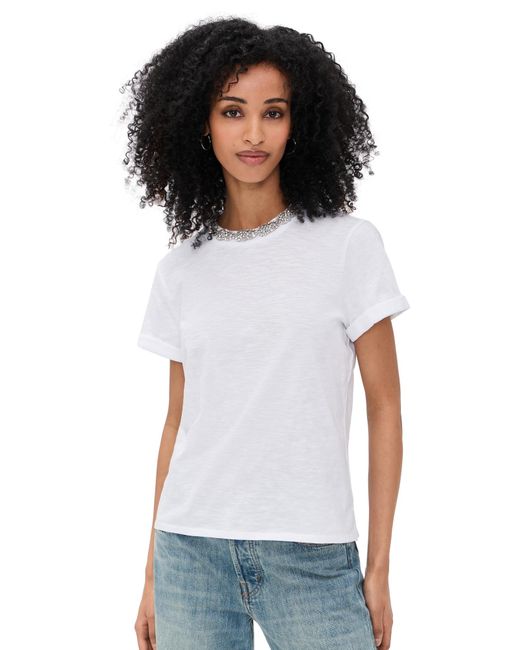 Cinq À Sept White Crystal Garden Bree Tee