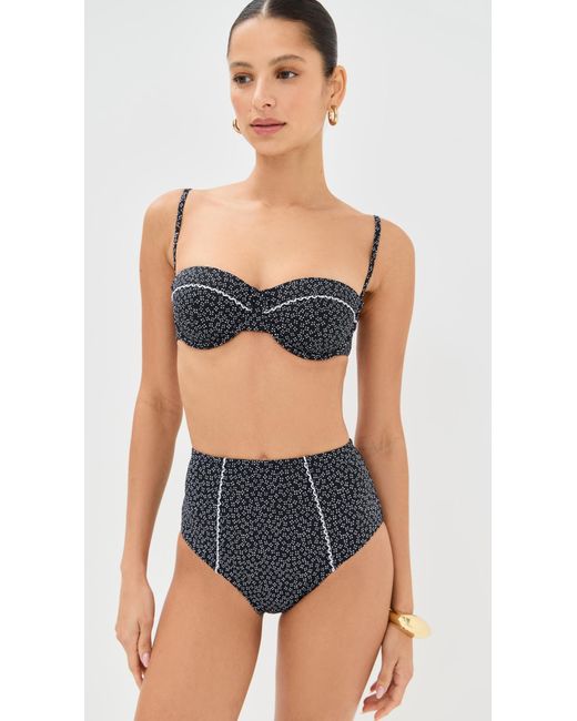 Staud Black Jo Balconette Bikini Top