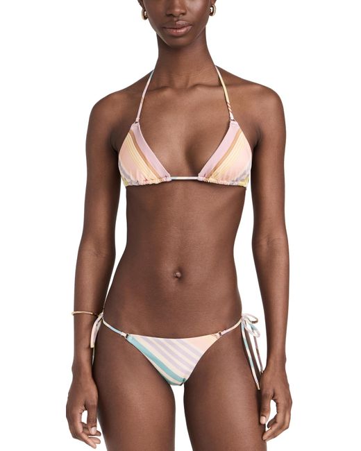 Zimmermann Brown Halliday Mini Triangle Bikini Set