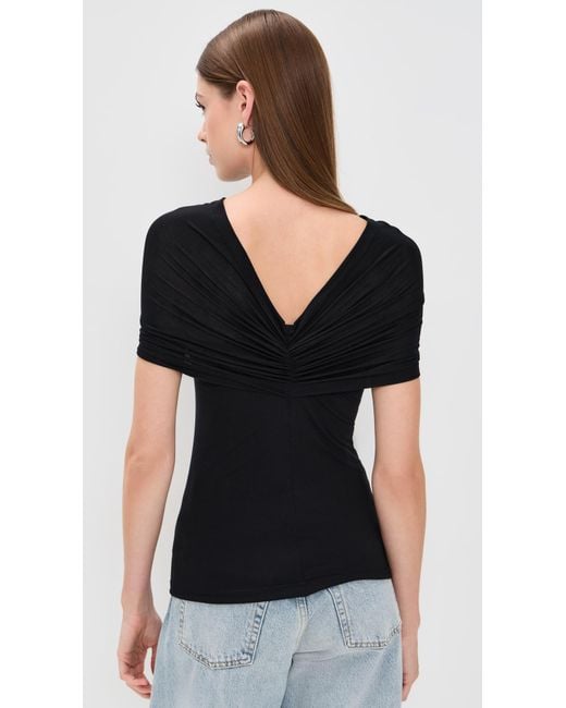 Helmut Lang Black Soft Cloud Sash Top