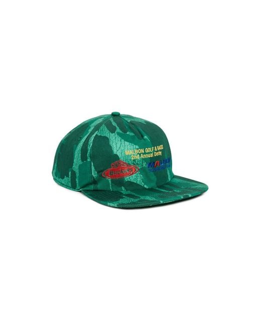 Malbon Green Derby Snapback Cap for men