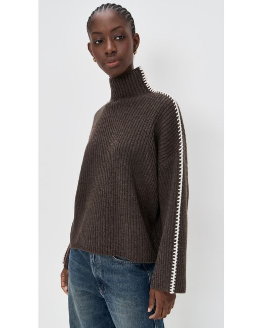 Rag & Bone Brown Ingrid Wool Turtleneck